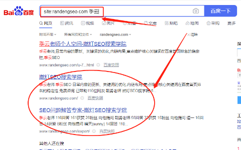 site 燃灯seo搜索学院主域名 季云指令得出相关搜索