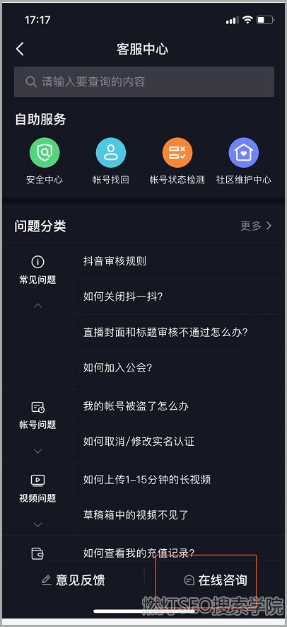 抖音在线咨询