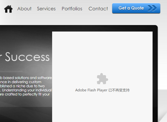 页面不支持flash
